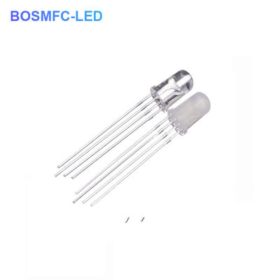 4 Pin RGB LED 5mm Through Hole 0.06W, Common Anode Su Keskin Lens F5 Tri Color LED