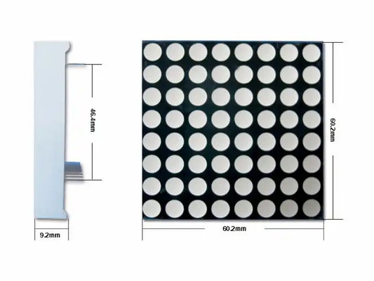 64x64mm 7 Segment LED Ekran 16x16 Dot Matrix Asansör Ekranı için Mavi Işık