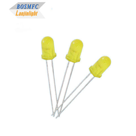 5mm dip LED Sarı renk yayılmış çok fonksiyonel pratik yuvarlak üst