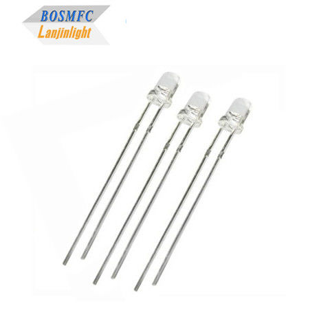 Anti-Statik 3mm Through Hole LED Diode 20mA Dış Işıklandırma için su geçirmez lens