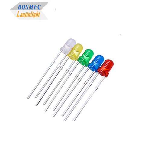3mm Through Hole LED tüm renkler F3 dip led İç mekan aydınlatması için pratik