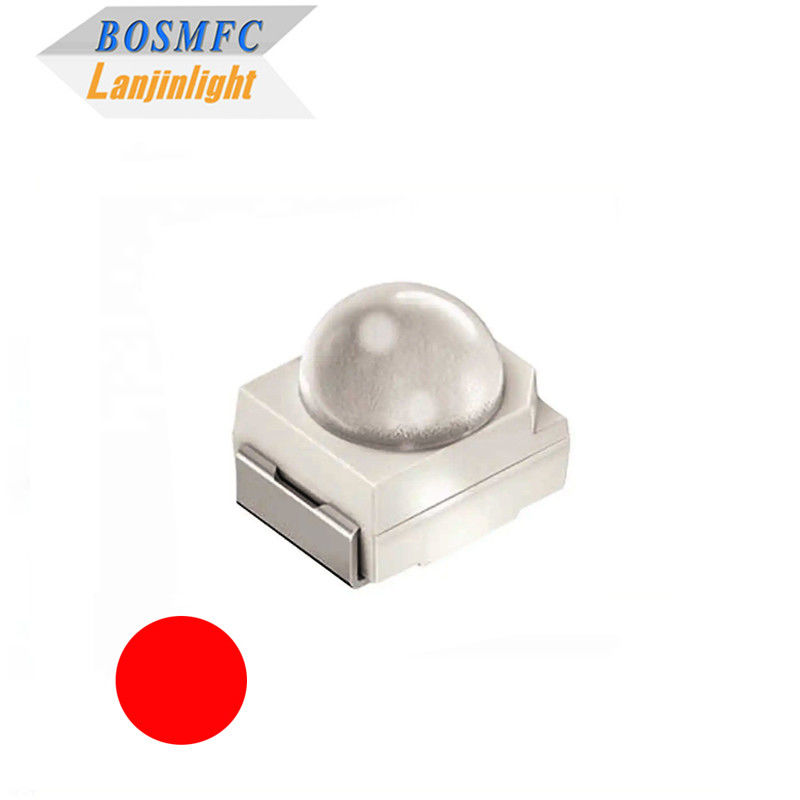 3528 SMD LED kubbesi lens 60 derece Kırmızı akşam yemeği parlak 2000mcd trafik lambası için LED çip diyot
