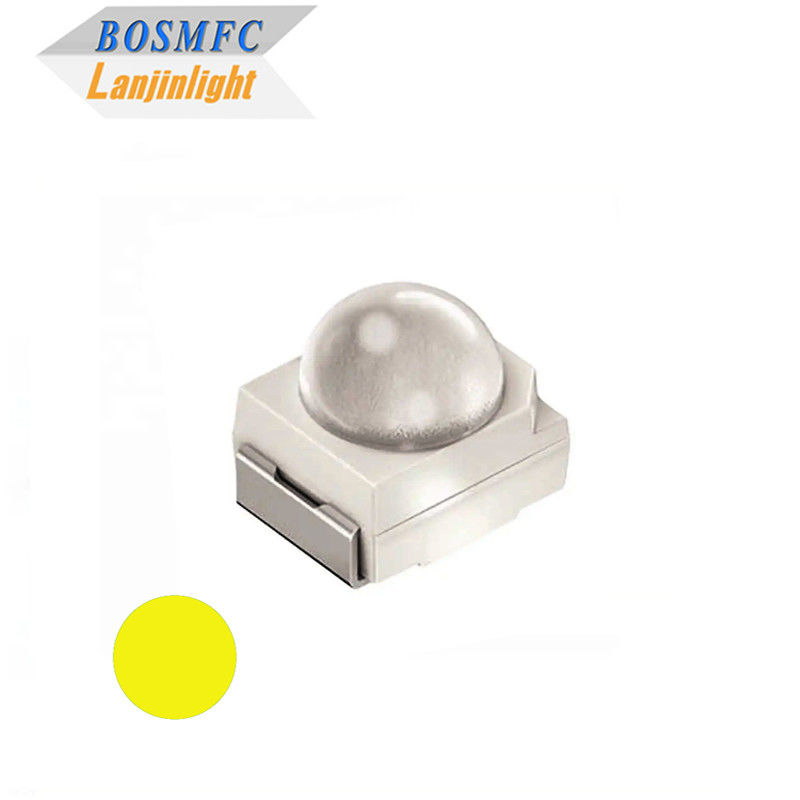 3528 SMD LED Sarı ışık görüş açısı 60 derece kubbe merceği Trafik lambası için Amber LED diyot ışığı