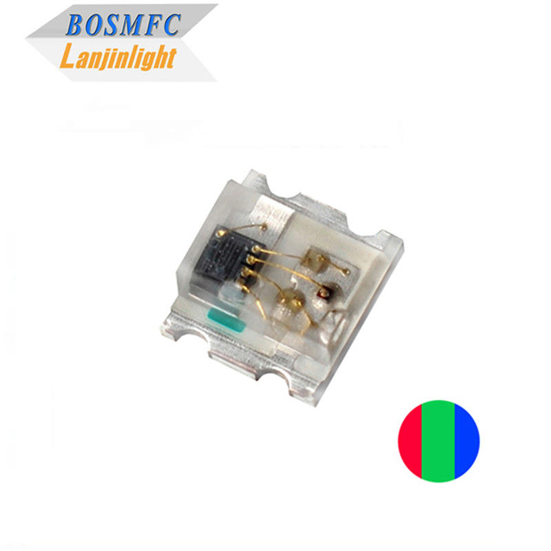 12mA 0807 RGB LED IC'de yerleştirilmiş 5v Anti-Statik 0805 Çok renkli LED SMD