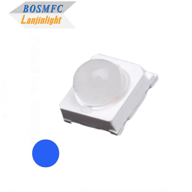Küçük Görme açısı 30 derece 60 derece 6000mcd Mavi 2835 SMD LED Trafik LED işaretleri için Kubbe Lensli