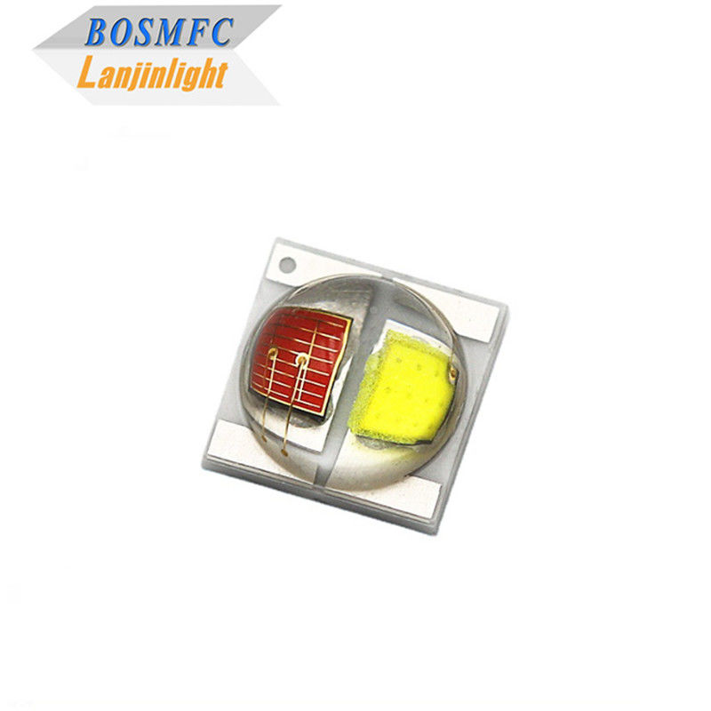 2W 3535 SMD LED Kubbe Lens 30 Derece Bi Renk Kırmızı Ve Beyaz 350mA Yüksek Parlaklık LED Diyot