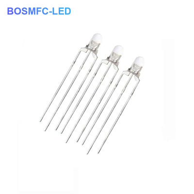 Çift Renkli 3mm Çapraz LED Çok fonksiyonel 20mA Kırmızı & Yeşil Işık