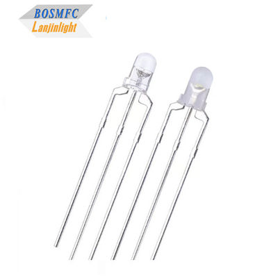 İki renkli 3mm LED Kırmızı ve mavi ortak anot ve ortak katot Çukur Çapraz LED Isı Dağınıklığı