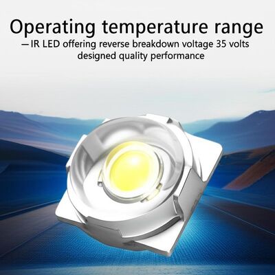 Operating temperature range minus 40 degrees Celsius to plus 85 degrees Celsius IR LED offering reverse breakdown voltage 35 volts designed for performance
